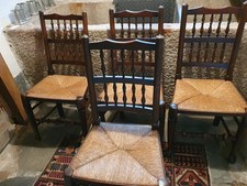Antique Lancashire Chairs FOUR