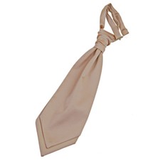 Mocha Brown Mens Pre-Tied Ruche Cravat Satin Plain Solid Formal Wedding by DQT