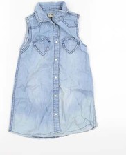 Next Girls Blue Gilet Jacket Size 2-3 Years