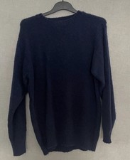 Men’s Shetland Navy Blue Woollen Co XL Jumper 100% Pure Wool