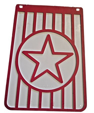 60’s Style Red Mudflap White