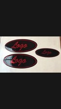 3 X Ford Fiesta Mk6 ST150 Model Gel Badges Overlays black and red chrome