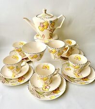 Art Deco Tams Ware Christmas Rose Vintage 20 Piece Tea Set. 1741 C1930s.