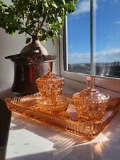 Vintage Peach PInk Glass