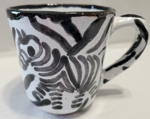Kazuri kenya pottery mug - pottery, zebra