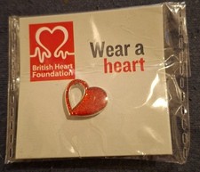 Charity Pin Bagdge Red Heart