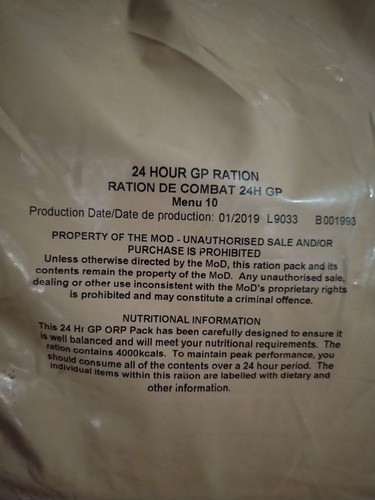 British army hour - 24, ration