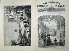 Original Old Antique Print
