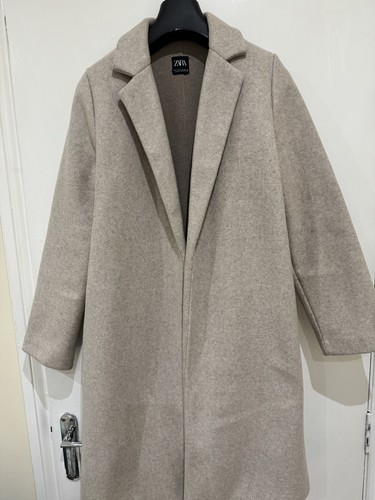 Zara women beige wool long - women’s,
