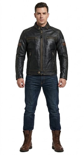 Men biker cafe racer - cafe, vintage