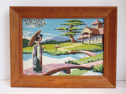 Vintage asian lady garden - vintage, &