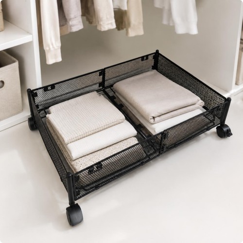 Under bed storage rack - under-bed, with