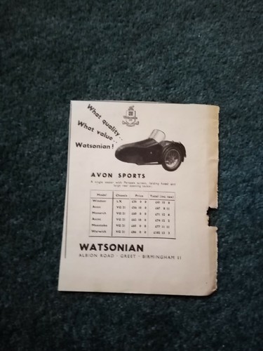 Xm7 ephemera 1954 motorbike - xm7,
