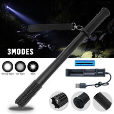 1200000LM Powerful LED Torch Flashlight Stick Police Security Light Lamp 3 Modes