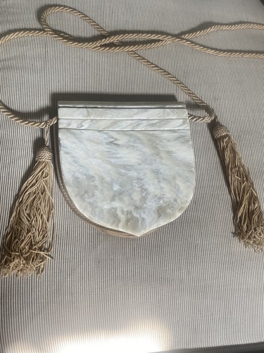 Vtg cross body cream - body, marble