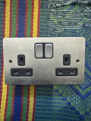 Steel wall sockets gang - wall,