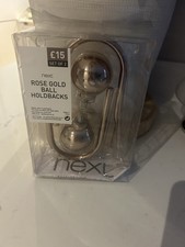 Next Home Rose Gold Ball Hold Backs Curtain Tie Backs