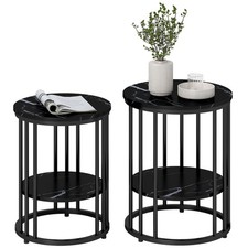 HOMCOM Marble-Effect Round