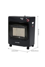 4.2KW Butane Gas Space Heater Gas Heater Portable Indoor Heater Regulator + Hose