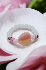 WHITE SEED BEADED IRIDESCENT