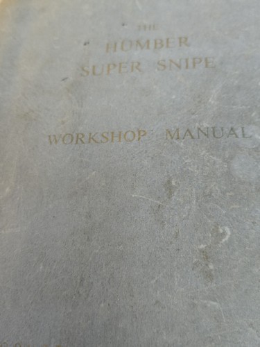 Humber super snipe workshop - super, snipe,workshop