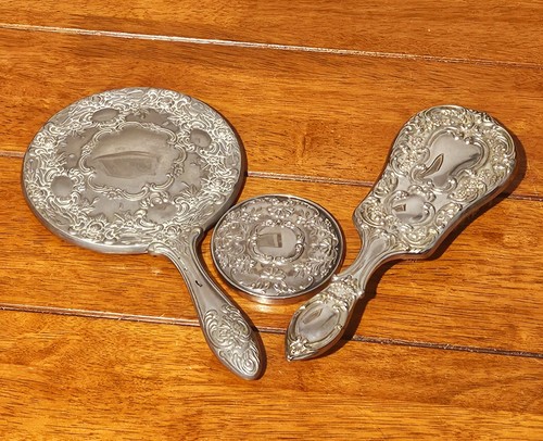 Antique ornate silver plate - ornate,