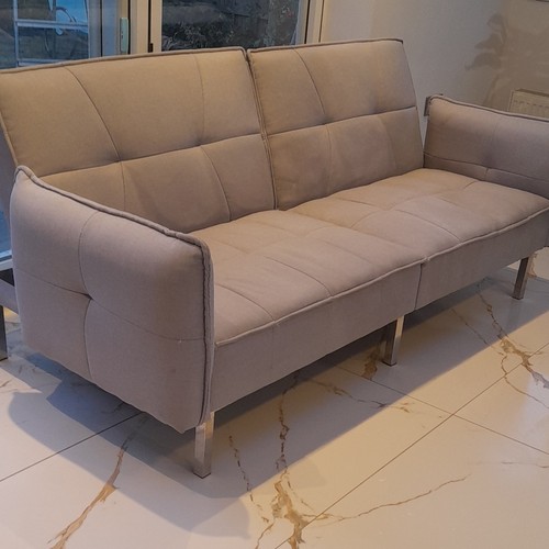 Grey fabric sofa bed futon - grey,