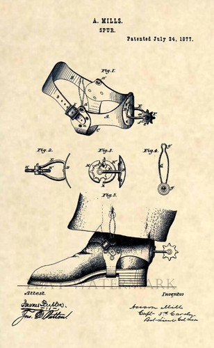 Vintage boot spurs - spurs, patent