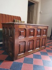 Large Antique Oak Box Chest Trunk Coffer Carved Panels  93cm x 62cm x 58cm