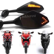 Motorcycle Led Turn Signal Mirrors For Suzuki GS500F GSXR1000 Hayabusa SV650S UK