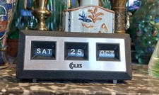 Retro Coles Perpetual Calendar Vintage 1970s Perpetual Black And Silver Calendar