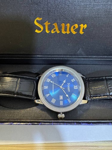 Stauer watch men blue dial - stauer,