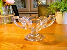 Early American Pressed Glass Jefferson "Krys-Tol" Marked "Trophy"  Antique Bowl