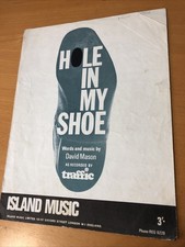 Traffic - Hole In My Shoe By David Mason - 1968 Sheet Music