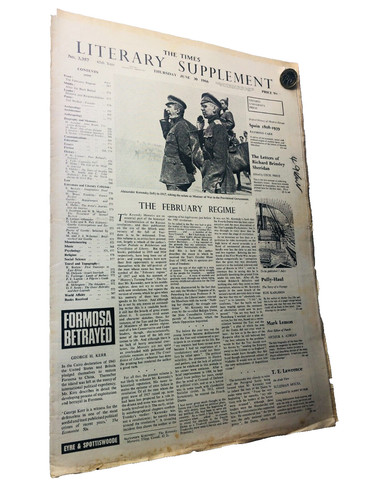 Newspaper the times - times, literary