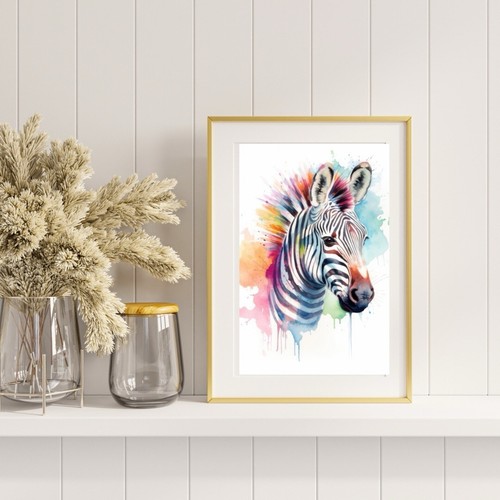 Animal watercolour zebra - watercolour,