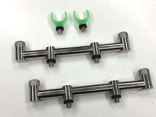 TMC 2 x 2 Rod stainless Steel buzz bars. 20cm. Solid. + 2 x Free Butt Rests....