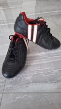 Patrick PWRX Rugby Boots Leather Black Size 6 Good Cond Minor Ankle Damage UK