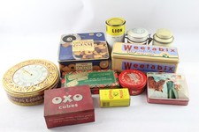  Advertising Tin Metal Boxes Antique Vintage Oxo Colmans McVities Weetabix