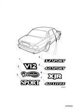 Jaguar Genuine B/C Post Badge