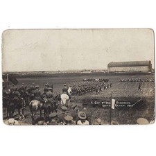 Cameron Highlanders A Coy 2nd Btn at Royal Review 1920 RP Postcard, Unposted