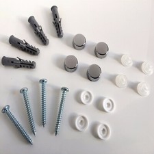 Frameless Unframed Bathroom Mirror with Pre Drilled Holes & Wall Hanging Fixings