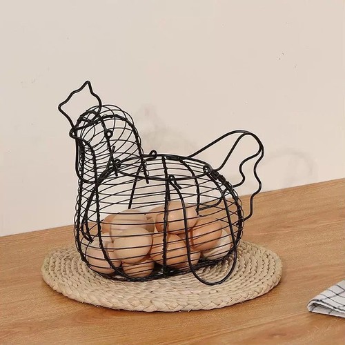 Metal chicken egg basket - egg,