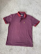 AERTEX Original Men’s Burgundy Short Sleeve Polo Shirt Size Large