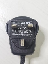 WJB-DC Power Supply Adapter 6V DC 300mA UK 3 Pin Wall Plug PSU Adaptor USED