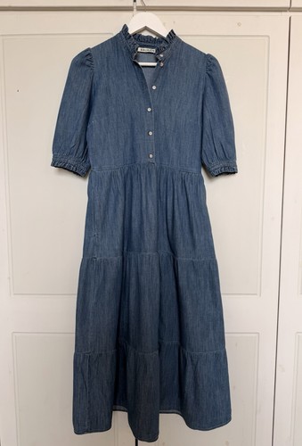 Baukjen denim cotton midi - baukjen,