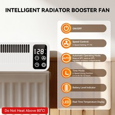 230V Radiator Fan Rechargeable Radiator Ventilator 2 Modes Radiators Booster Fan