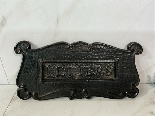 Vintage cast iron letter - cast, box