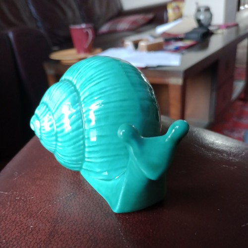 Anglia pottery ceramic snail - pottery.,