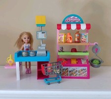 Barbie Chelsea Supermarket Shop Playset inc Food Till Trolley Doll